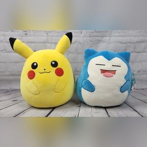 Original 10in Pokémon Squishmallows Pikachu and Snorlax